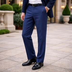DSCP Tennessee Apparel Mens Blue Wool Blend‎ Dress Pants 33R Military Formal